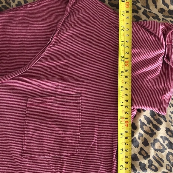 American Eagle Outfitters size X-large pink striped cotton stretch tee - Picture 6 of 8